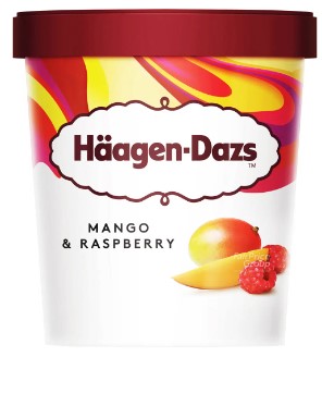 Haagendaz Mango and raspberry